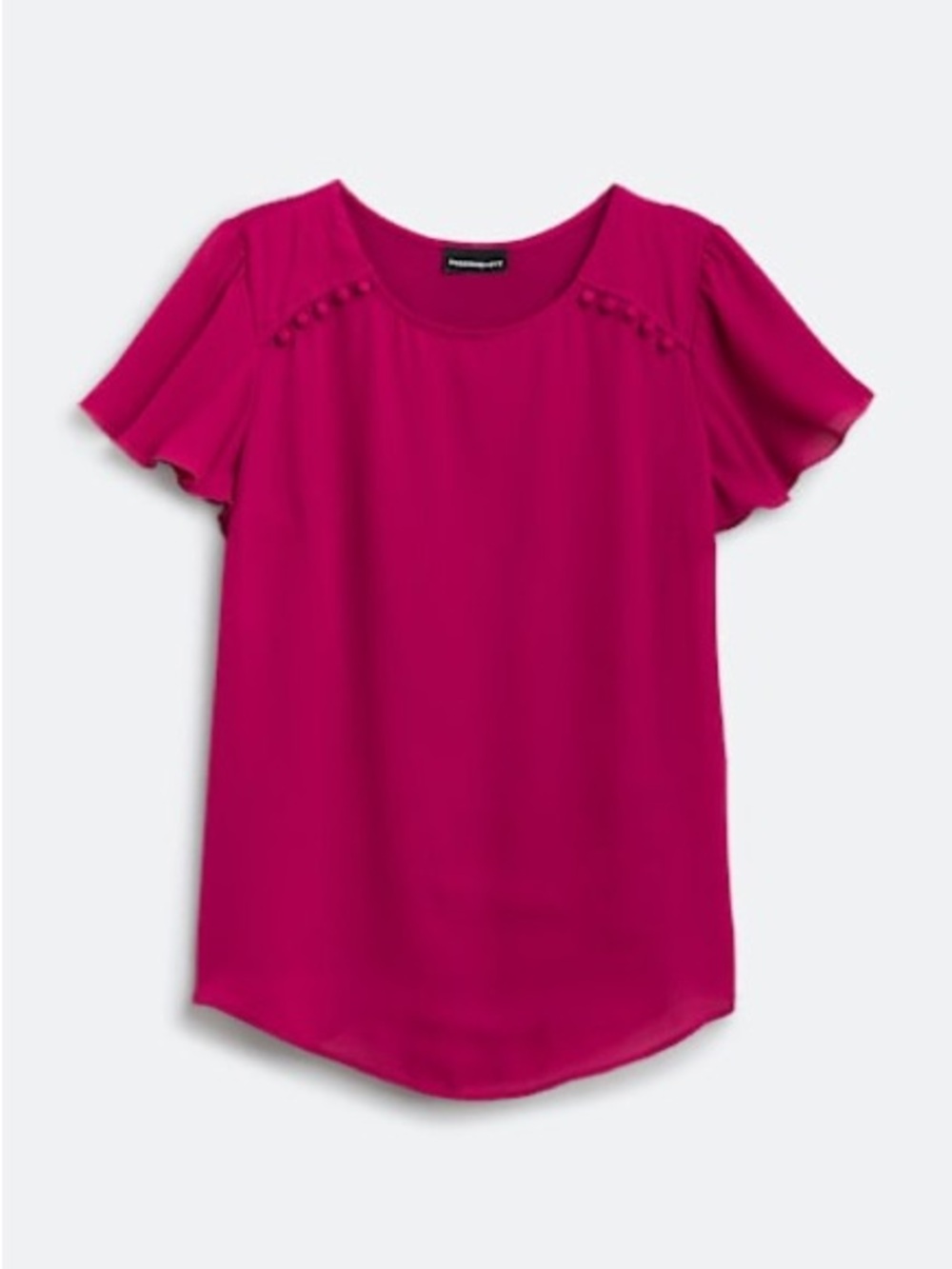 Women's Magenta Short-Sleeve Scoop-Neck Blouse